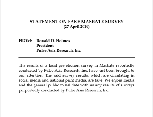 Statement on Fake Masbate Surveys